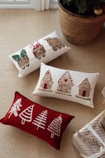 Christmas Wagon | Woven Lumbar  Decorative Throw Pillow Cover - Image 3
