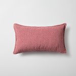 Christmas Trees | Red Woven Lumbar Decorative Throw Pillow Cover - Image 2