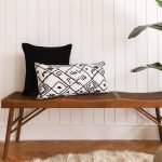 Merino | Boho Moroccan Paterned Woven Long Lumbar 14"x28" Throw Pillow Cover - Image 3