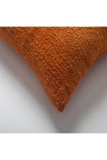 Cozy | Orange Plush Soft Textured Square 20''x20'' Throw Pillow Cover - Image 2