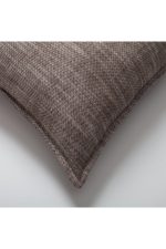 Porto | Brown Neutral Solid Linen-Blend Flanged Square 20''x20'' Throw Pillow Cover - Image 2