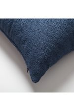 Julia | Blue Boucle Textured Solid Lumbar 16''x24'' Throw Pillow Cover - Image 2