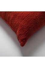 Cozy | Red Plush Soft Textured Square 20''x20'' Throw Pillow Cover - Image 2