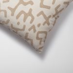 Nandos | Neutral African Mud Cloth Design Boucle Textured Square 20''x20'' Throw Pillow Cover - Image 2