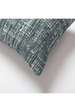 Coco | Blue Heathered Woven Textured Plain Lumbar 12"x20" Throw Pillow Cover - Image 2