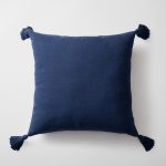 Loom Bed Runner & Pillow Covers | Set of 6 | Navy Blue Otto Bedset - Image 3