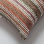 Boho | Orange Woven Striped Pattern Textured Lumbar 12"x20'' Throw Pillow Cover - Image 2