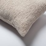 Cozy | Beige Plush Soft Textured Long Lumbar 14"x28" Throw Pillow Cover - Image 2