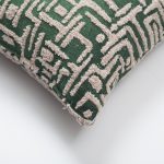 Gilda | Green Mid-Century Modern Geometric Textured Woven Square 18''x18'' Throw Pillow Cover - Image 2