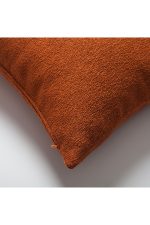 Julia | Burnt Orange Boucle Textured Solid Square 20''x20'' Throw Pillow Cover - Image 2