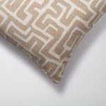 Norm | Neutral Boucle Textured Geometric Maze Square 20''x20'' Throw Pillow Cover - Image 2