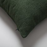Julia | Green Boucle Textured Solid Long Lumbar 14"x28" Throw Pillow Cover - Image 2