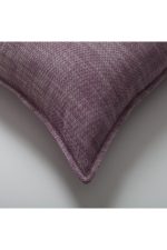Porto | Purple Neutral Solid Linen-Blend Flanged Square 20''x20'' Throw Pillow Cover - Image 2