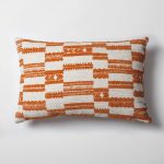 Loom Bed Runner & Pillow Covers | Set of 7 | Taupe Orange Surya Capri Bedset - Image 4