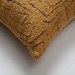 Amorf | Mustard Abstract Minimal Design Textured Long Lumbar 14"x28'' Throw Pillow Cover - Image 2