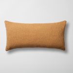 Julia | Mustard Yellow Boucle Textured Solid Long Lumbar 14"x28" Throw Pillow Cover