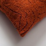 Amorf | Orange Abstract Minimal Design Textured Long Lumbar 14"x28'' Throw Pillow Cover - Image 2