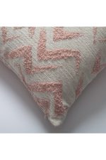 Havana | Pink Geometric Chevron Textured Woven Square 18''x18'' Throw Pillow Cover - Image 2