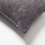 Cozy | Dark Gray Plush Soft Textured Long Lumbar 14"x28" Throw Pillow Cover - Image 2