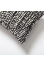 Coco | Black Heathered Woven Textured Plain Lumbar 12"x20" Throw Pillow Cover - Image 2