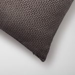 Arte | Dark Gray Small Geometric Patterned Velvet Textured Lumbar 20"x20'' Throw Pillow Cover - Image 2