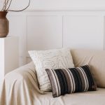 Amorf | Beige Abstract Minimal Design Textured Square 20"x20'' Throw Pillow Cover - Image 3