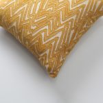 Lucca | Yellow Geometric Chevron Textured Square 18''x18'' Throw Pillow Cover - Image 2