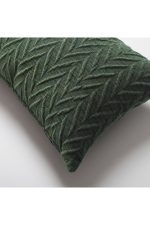 Cello | Green Textured Chevron Lumbar 12"x20" Throw Pillow Cover - Image 2