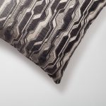 Lebon | Dark Gray Modern Geometric Patterned Square 20''x20'' Throw Pillow Cover - Image 2