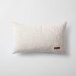Oblique | Black and White Striped Boucle Textured Lumbar 12''x20'' Throw Pillow Cover - Image 2