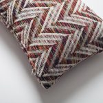 Biblos | Multicolored Herringbone Pattern Textured Lumbar 12"x20'' Throw Pillow Cover - Image 2