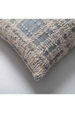 Teddy | Blue Woven Plaid Textured Square 18"x18'' Throw Pillow Cover - Image 2
