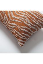 Tokyo | Burnt Orange Animal Skin Print Zebra Woven Lumbar 12''x20'' Throw Pillow Cover - Image 2