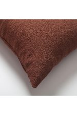 Julia | Brown Boucle Textured Solid Square 20''x20'' Throw Pillow Cover - Image 2