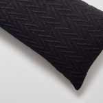 Cello | Black Textured Chevron Long Lumbar 14"x28" Throw Pillow Cover - Image 2