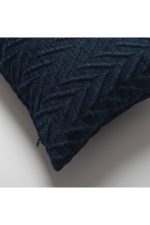 Cello | Navy Blue Textured Chevron Lumbar 12"x20" Throw Pillow Cover - Image 2