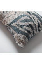 Rio | Blue Textured Woven Animal Skin Print Lumbar 12''x20'' Throw Pillow Cover - Image 2