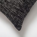 Flap | Black Textured Woven Lumbar 16''x24'' Throw Pillow Cover - Image 2