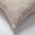 Cozy | Beige Plush Soft Textured Square 20''x20'' Throw Pillow Cover - Image 2
