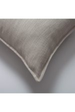 Porto | Beige Neutral Solid Linen-Blend Flanged Square 20''x20'' Throw Pillow Cover - Image 2