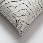 Amorf | White Abstract Minimal Design Textured Long Lumbar 14"x28'' ThrowPillow Cover - Image 2