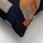Otto | Orange and Navy Blue Modern Geometric Square 20''x20'' Throw Pillow Cover - Image 2