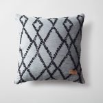 Teddy | Blue Woven Plaid Textured Square 18"x18'' Throw Pillow Cover - Image 3