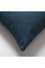 Julia | Teal Blue Boucle Textured Solid Lumbar 16''x24'' Throw Pillow Cover - Image 2
