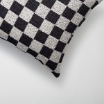 Mojo | Black and White Woven Checkered Square 18''x18'' Throw Pillow Cover - Image 3