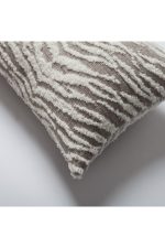 Tokyo | Neutral Taupe Animal Skin Print Zebra Woven Lumbar 12''x20'' Throw Pillow Cover - Image 2