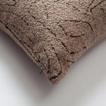 Amorf | Mocha Brown Abstract Minimal Design Textured Square 20"x20'' Throw Pillow Cover - Image 2