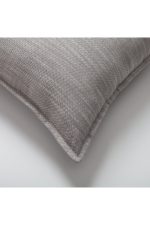 Porto | Light Gray Neutral Solid Linen-Blend Flanged Square 20''x20'' Throw Pillow Cover - Image 2