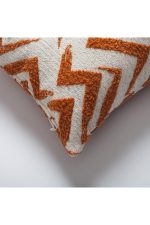 Havana | Orange Geometric Chevron Textured Woven Square 18''x18'' Throw Pillow Cover - Image 2