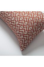 Gusto | Brick Red Modern Small-Scale Patterned Lumbar 12''x20'' Throw Pillow Cover - Image 2